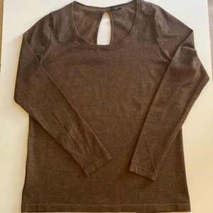 Ann Taylor LP brown/copper lurex light sweater top